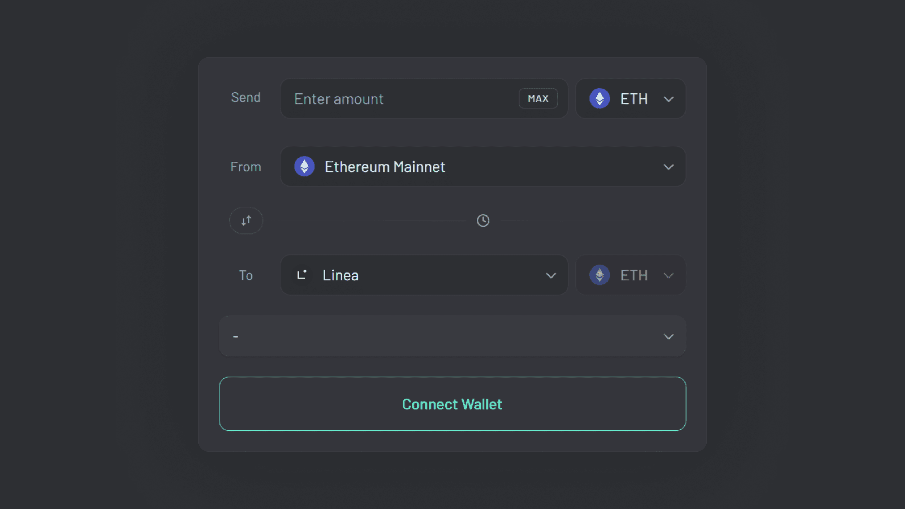 Linea Bridge (Graphic 4) Visit across.to and connect your wallet.