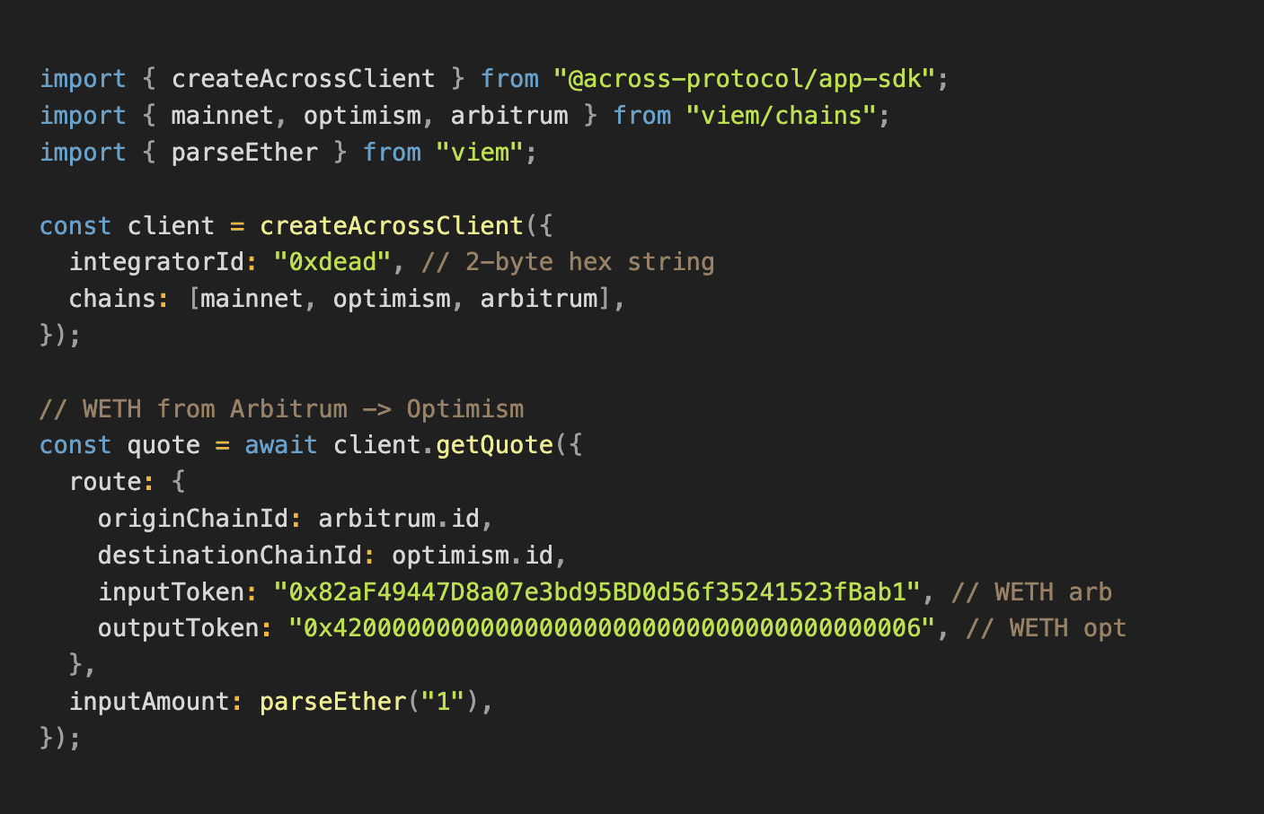 Native Bridging Code Example